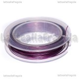 10 Metri Cavetto d'acciaio rivestito in nylon Ametista 0.38mm