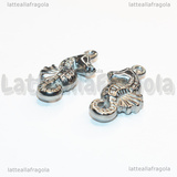 Ciondolo Cavalluccio Marino 3D in Acciaio Inox 31x16x6.5mm