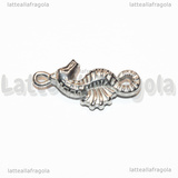 Ciondolo Cavalluccio Marino 3D in Acciaio Inox 31x16x6.5mm