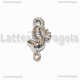 Ciondolo Cavalluccio Marino 3D in Acciaio Inox 31x16x6.5mm