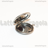 Ciondolo Tondo Apribile Filigranato in Acciaio Inox 23x20x5.5mm