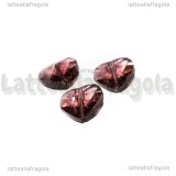 Cuore in Vetro Sfaccettato Ametista Chiaro con foro passante 14mm