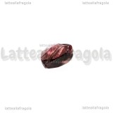 Cuore in Vetro Sfaccettato Ametista Chiaro con foro passante 14mm