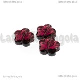 Fiore in Vetro Sfaccettato Ametista Chiaro con foro passante 14mm