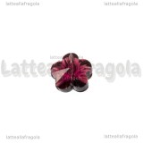 Fiore in Vetro Sfaccettato Ametista Chiaro con foro passante 14mm