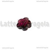 Fiore in Vetro Sfaccettato Ametista Chiaro con foro passante 14mm