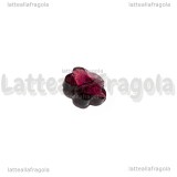 Fiore in Vetro Sfaccettato Ametista Chiaro con foro passante 14mm