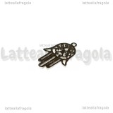 Ciondolo Mano di Fatima in Acciaio 21.5x14mm