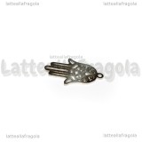 Ciondolo Mano di Fatima in Acciaio 21.5x14mm