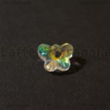 Ciondolo Farfalla in Vetro Sfaccettato Cristal AB 15x12mm
