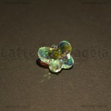 Ciondolo Farfalla in Vetro Sfaccettato Cristal AB 15x12mm