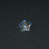 Ciondolo Stella in Vetro Sfaccettato Cristal AB 13x7mm