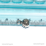 Charm Coccinella in metallo argento antico 11x8mm