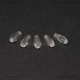 15 Gocce in vetro sfaccettato cristal con foro passante 4x10mm