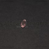 10 Gocce in vetro sfaccettato rosa con foro passante 14x10mm