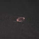 10 Gocce in vetro sfaccettato rosa con foro passante 14x10mm