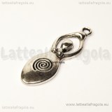 Cionddolo Dea Madre in metallo argento antico 39x13mm