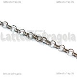 1 Metro Catena in Acciaio maglia tonda 5x1.5mm