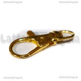Gancio Portachiavi in metallo gold plated 37x16mm
