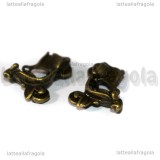 Ciondolo Vespa 3D in metallo color bronzo 23x17mm