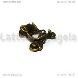 Ciondolo Vespa 3D in metallo color bronzo 23x17mm