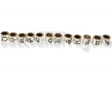 12 Spaziatori Segni Zodiacali foro largo argento antico 75mm