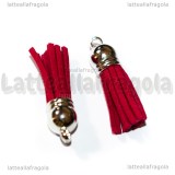 Nappina Alcantara Rosso coppetta argentata 38x10mm