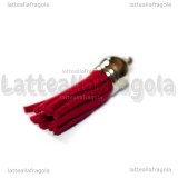 Nappina Alcantara Rosso coppetta argentata 38x10mm