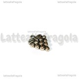 Charm Uva in metallo argento antico 19x4mm