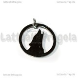 Ciondolo Lupo che ulula in Acciaio Inox 20mm