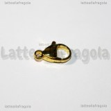 Gancio in acciaio inox Gold Plated 15mm