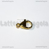 Gancio in acciaio inox Gold Plated 15mm