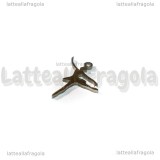 Ciondolo Ballerina in Acciaio Inox 17.5x13mm
