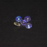 5 Ciondoli in Vetro Tondo Sfaccettato Cristal AB 8x4mm