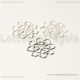 Filigrana in metallo silver plated 14mm