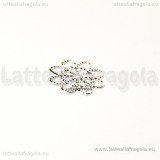 Filigrana in metallo silver plated 14mm