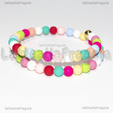 Base Bracciale Rigido in Acciaio Inox Dorato sfera svitabile 65mm