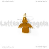 Ciondolo Angelo in Acciaio Inox Dorato 15x11.5mm