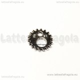 Ingranaggio in metallo argento antico 12mm