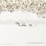 25 Coprinodo in metallo silver plated 4x3.5mm