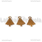 3 Charm Albero di Natale in Acciaio Inox 14x10mm