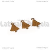 3 Charm Albero di Natale in Acciaio Inox 14x10mm