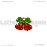 Charm Campanelle in metallo dorato smaltato 15.5x15mm