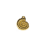 Ciondolo Conchiglia Nautilus in Acciaio Inox Dorato 13.5x9.5x2mm