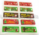 10 Adesivi Merry Christmas colorati 60x25mm