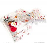 Scatola in PVC trasparente Fantasia Natale 85x85x170mm