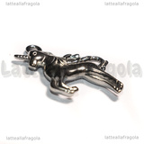 Ciondolo Unicorno 3D in Acciaio Inox 26x27x4mm
