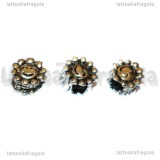 Sole Foro largo in metallo argento antico 10.5x7mm