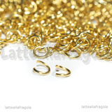 50 Anellini apribili in Acciaio Gold Plated 5x0.8mm