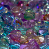 5 Cuori in Vetro colori misti 5.5x6mm